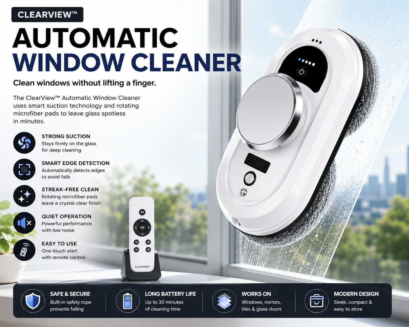 ClearView™ Automatic Window Cleaner